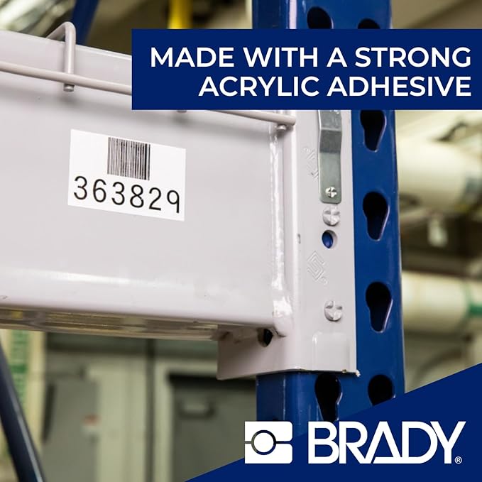 Brady Authentic (M5-01-425-FT) Wire and Cable Flag Polypropylene Labels 1.575" H x 1.181" W Black on White, 200 Labels. for use with The BMP51 and M511 Label Printers