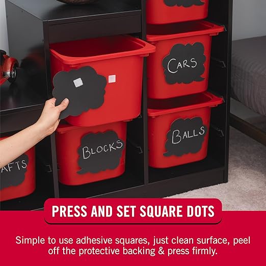 VELCRO Brand Mounting Squares | Square Dots with Adhesive, 7/8" White | Sticky Back Hook and Loop for Teacher Supplies, Office Organization (30705) (Pack of 2400)