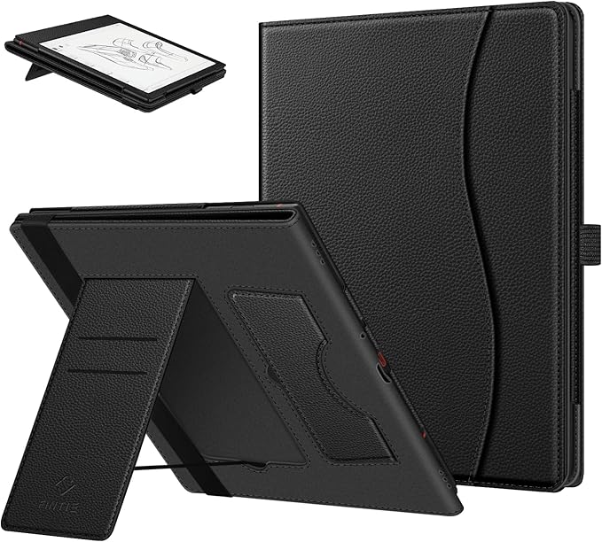 Fintie Case for 10.3" Boox Note Air 5 C (2025)/ Note Air4 C (2024)/ Note Air3 C/ Air3 B/W (2023) Tablet ePaper -Premium PU Leather Stand Cover Auto Sleep/Wake with Card Slot & Pen Holder, Black
