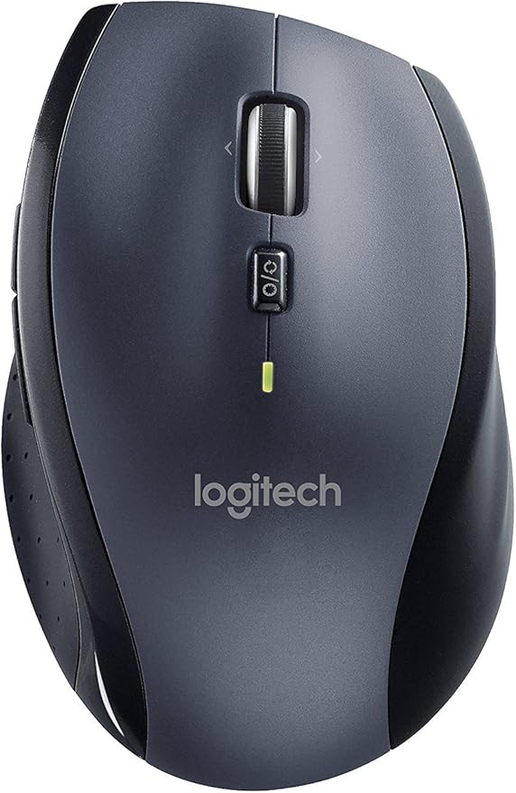 Logitech M705 Marathon Wireless Laser Mouse, 2.4 GHz Frequency, 30 ft Wireless Range, Right-Hand Use, Black