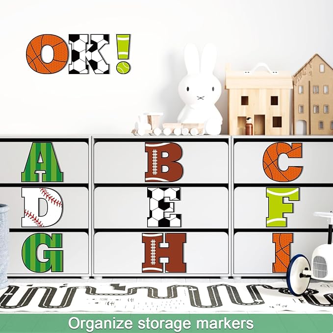 150 PCS Large 6" Bulletin Board Letters Set, Sports Party Football Soccer Classroom Alphabet Cutout Letter for Bulletin Board Display School, A Great Helper to Inspire Students' Learning Interest