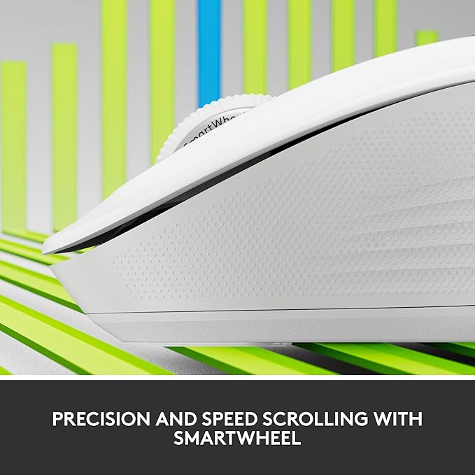 Logitech Signature M550 Wireless Mouse - for Small to Medium Sized Hands, 2-Year Battery, Silent Clicks, Bluetooth, Multi-Device Compatibility - Off White