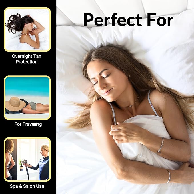 Self Tan Sleep Sack Set – Disposable Tanning Sheet Protector for Bed – Breathable, Hygienic Self Tan Sleeping Sack – Protects Sheets from Tanning Lotion Stains – Bed Protector 8-Pack