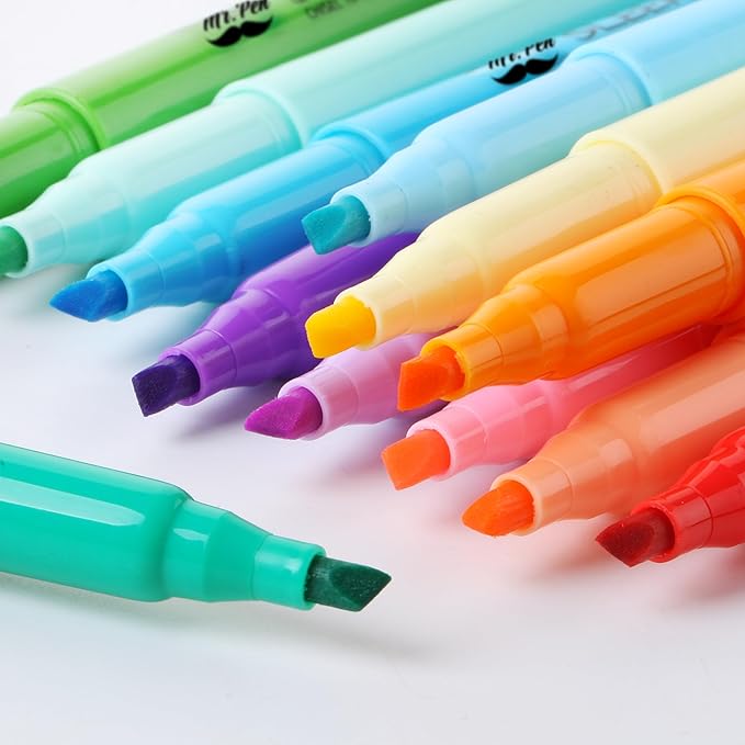 Mr. Pen- Pastel Highlighters, 12 Pack, Assorted Colors, Fast Dry, Highlighter Pastel, Set, Bible Journaling Highlighter, Marker