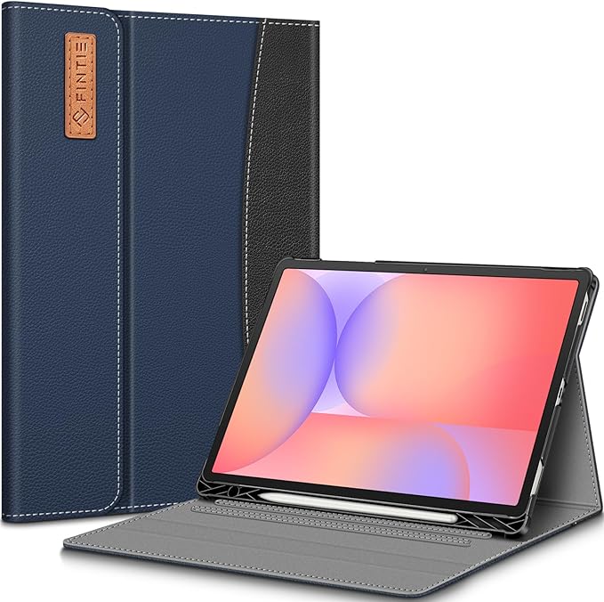 Fintie Case for Samsung Galaxy Tab S10 Lite/ S10 FE/ S9 FE 5G 10.9 Inch/Tab S9 11 Inch with Built-in S Pen Holder, Multiple Angle Portfolio Business Cover with Pocket Auto Sleep/Wake, Navy
