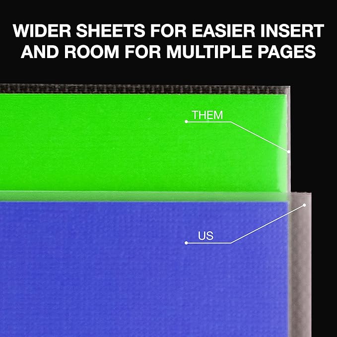 Samsill 50 Pack Sheet Protectors, 8.5x11 Inch Page Protectors for 3 Ring Binder, Standard Weight, Clear Protector, Letter Size, Top Loading, Acid Free