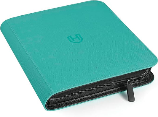 Card Binder 12 Pocket with Zipper, 816 Pockets Trading Card Holder Book, Premium PU Cover Zip Folder Binder, Side Loading Carrying Case Binder Album for TCG, MTG, Sports Cards, Game Cards