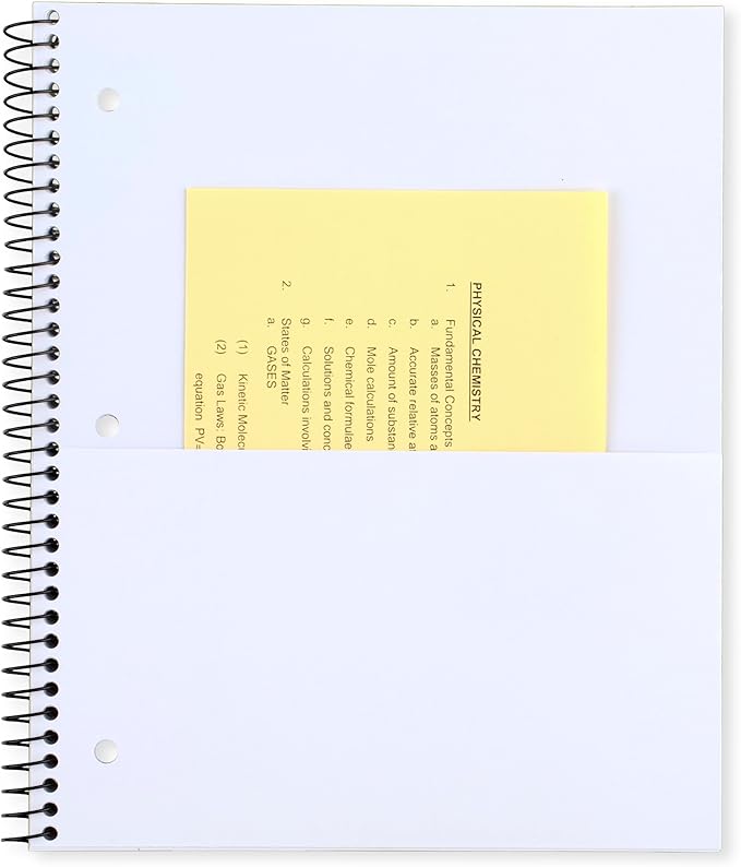 Mead Spiral Notebook, 1 Subject, Wide Ruled Paper, Plastic Cover, 8" x 10-1/2", 100 Sheets, Pastel Lilac (930092D)