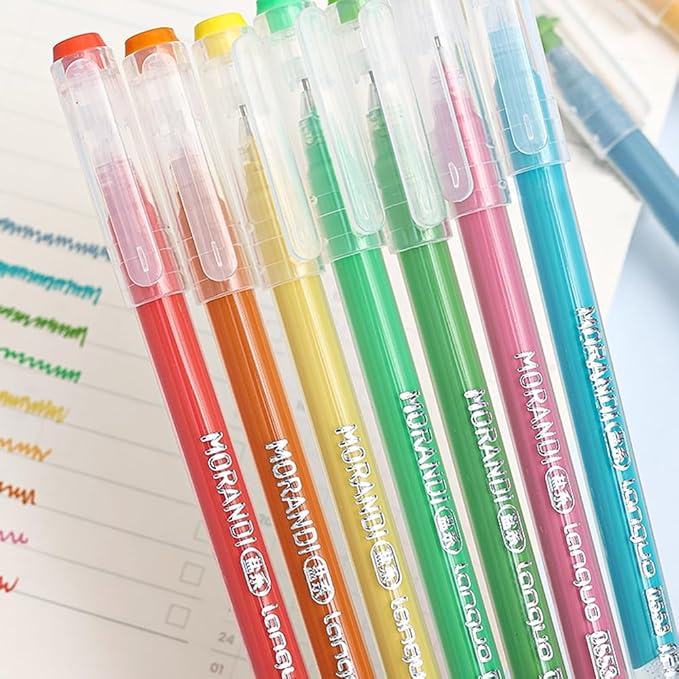 Gel Pens with Fine Point 0.6mm, 9 Colors Drawing Pencils for Adult Coloring Books Smooth Writing Pen Set for Journaling(Purple Style)