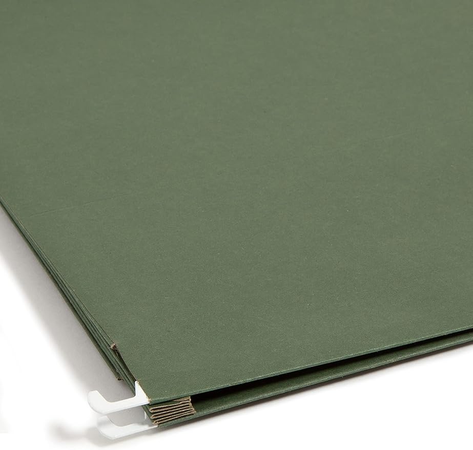 Smead Hanging File Pocket with Full-Height Gusset, 3-1/2" Expansion, Legal Size, Standard Green, 10 Per Box (64320)