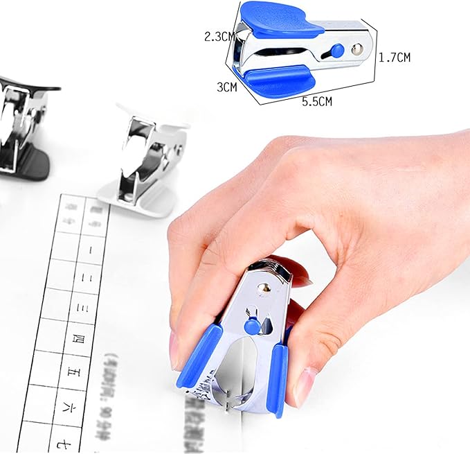 MYUBWTF Eagle Staple Remover, Professional Staples Puller Removal Tool with Lock for School Office Home, Random Color (Blue, Black, Gray)
