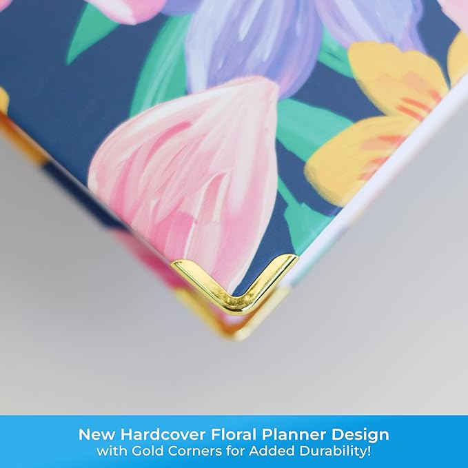Blue Sky 15 Month Weekly and Monthly Academic Year Planner Calendar, April - June, Hard Cover, Wirebound, Laminated Tabs, Storage Pocket, Includes Snap-in Ruler w/Sticky Notes & Sticker Sheet (Nerina- 2025/2026, 8.5" x 11")