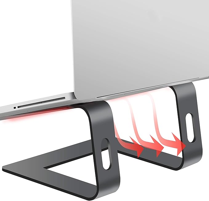 Orionstar Laptop Stand Portable Aluminum Laptop Riser Compatible with Mac MacBook Air Pro 10 to 15.6 Inch Notebook Computer, Detachable Ergonomic Elevator Holder, Space Grey