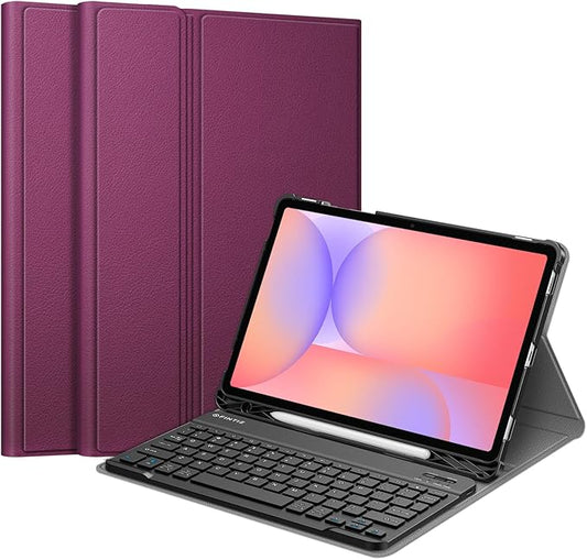 FINTIE Keyboard Case for Samsung Galaxy Tab S10 Lite/ S10 FE/ S9 FE 5G 10.9 Inch/Tab S9 11 Inch with S Pen Holder, Slim Stand Cover Detachable Wireless Bluetooth Keyboard, Purple