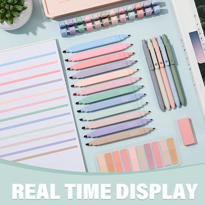 Jutom 38 Pcs Bible Journaling Study Kit for Women, Book Annotation Supplies with Highlighters Pens, Tabs, Sticky Notes, Markers for Christian Office Bible Study Supplies(Pink Series,Square)