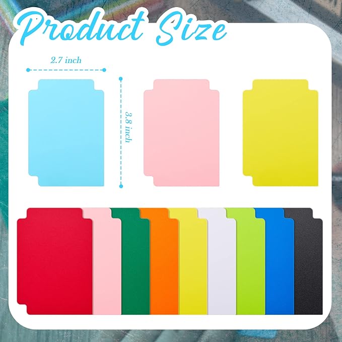 100 Pcs Trading Card Dividers Plastic Card Dividers, Multicolor Frosted Separator with Tabs Standard Vertical Compatible with MTG Games Sports TCG, 2.7 x 3.8 Inches