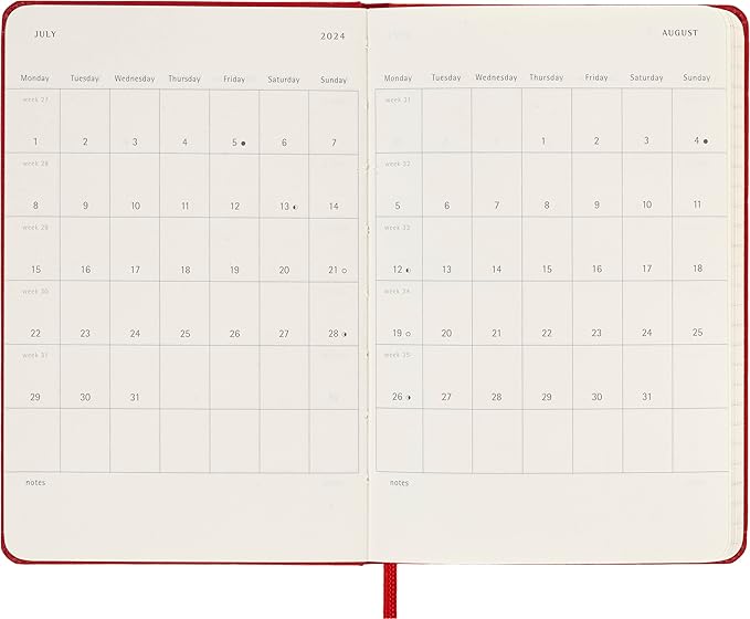 Moleskine Classic 18 Month 2023-2024 Weekly Planner, Hard Cover, Pocket (3.5" x 5.5"), Scarlet Red
