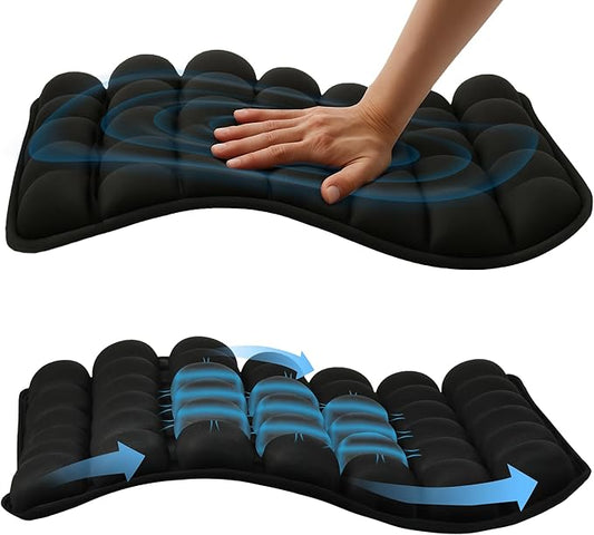 2pcs Travel Seat Cushion, Airplane Seat Cushion for Long Flight, Airplane Gadgets Inflatable Seat Cushions, 3D Inflatable Airbag PortableCushion With Air Pump,Ergonomic for Wheelchair Office Chair