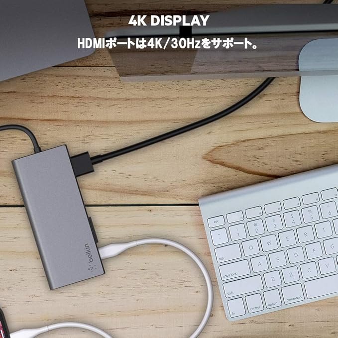 Belkin USB-C Hub, 6-in-1 Multi-Port Docking Station for iPad, iPad Pro, iPad mini, MacBook, & More - 60W Power Delivery 3.0, 4K HDMI USB-A Ethernet & SD Card Ports