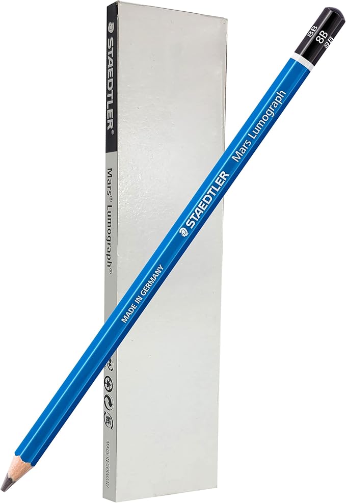 Staedtler Mars Lumograph 8B Graphite Art Drawing Pencil, 6 Pencils