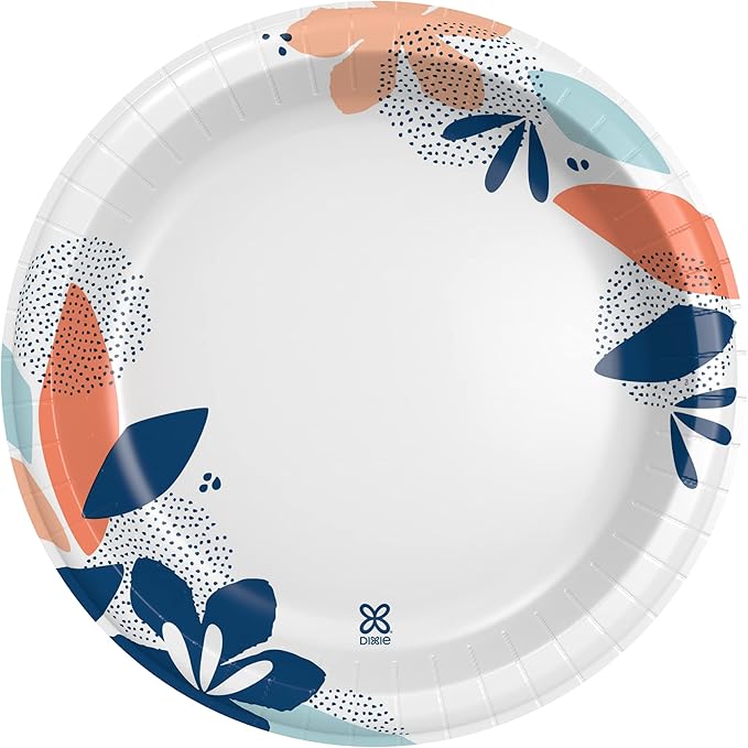 Dixie Paper Plates, 10 Inch, 86 Count Pack of 2 | 2X Stronger | Microwave-Safe | Soak-Proof | Cut Resistant