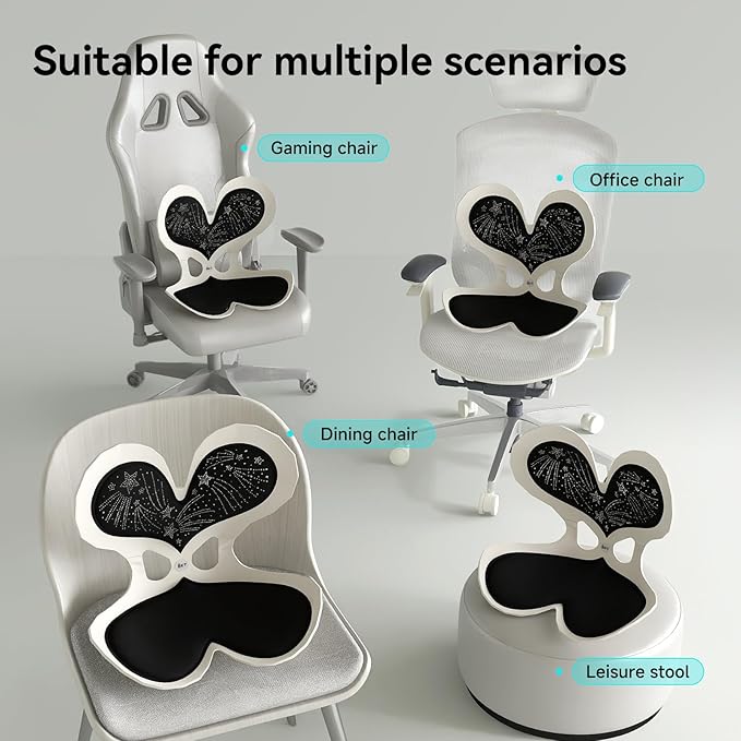 BKT Seat Cushion Chair Ergonomic Office Chair Cushions Lumbar Support for Seat Pillow Ideal for Students Office Workers Nursing Mothers Long Sitting Outdoor Fishing Floor
