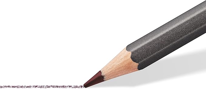 Staedtler Water-Soluble Tinted Graphite Pencils, Watercolor Artist Set, Pre-sharpened, 12 Colors in Metal Tin, 14610T M12