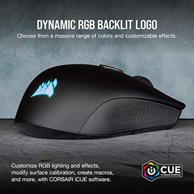 Corsair Harpoon PRO RGB Wired Lightweight FPS/MOBA Gaming Mouse – 12,000 DPI – 6 Programmable Buttons – iCUE Compatible – PC, Mac, PS5, PS4, Xbox – Black