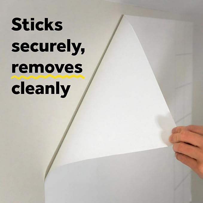 Post-it Dry Erase Sheets, 7 in x 11.3 in, 3 Sheets, Sticks Securely and Removes Cleanly (DEFSHEETS-3PK)