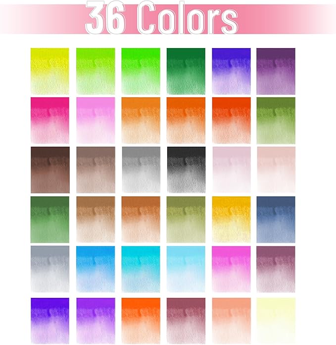 Mr. Pen- Watercolor Brush Pens, 36 Pack, Non-Toxic, Watercolor Markers with Flexible Paint Brush Pens for Coloring Books, Calligraphy, Blending, Journaling & Art Projects