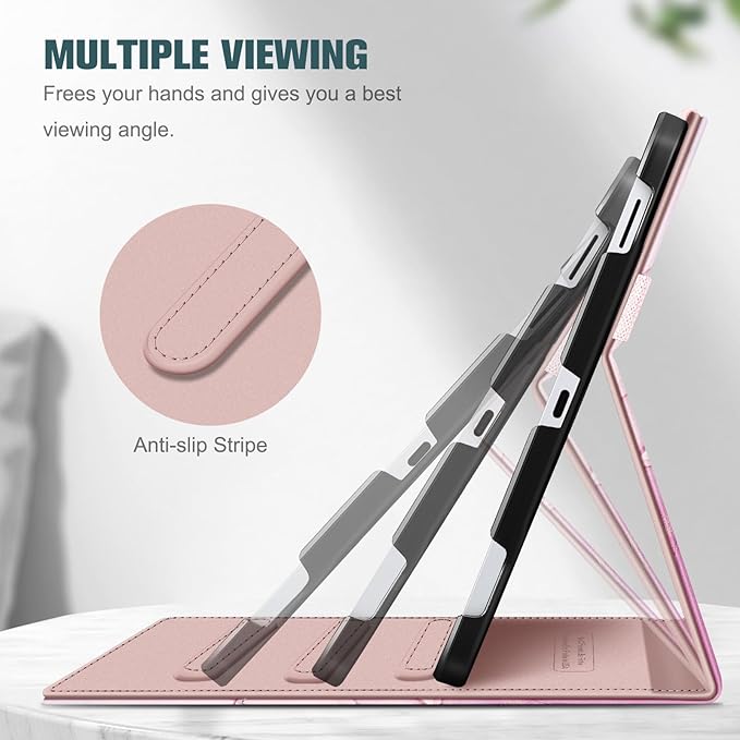 Fintie Case for Samsung Galaxy Tab S10 Lite/ S10 FE/ S9 FE 5G 10.9 Inch/Tab S9 11 Inch with S Pen Holder, Multi-Angle Viewing Protective Cover with Pocket, Auto Sleep/Wake, Dreamy Marble