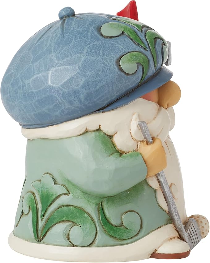 Enesco Jim Shore Heartwood Creek Athletes Golf Hole in One Gnome Mini Figurine- Resin Hand Painted Crafted Collectible Decorative Golfer Figurines Home Decor Sculpture Shelf Desk Statue Gift, 4 Inch