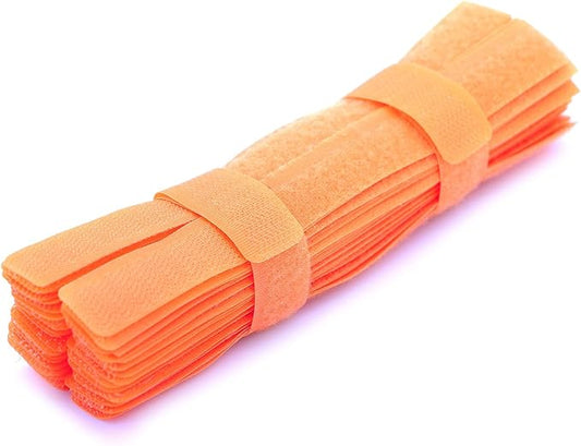 Pasow 50pcs Cable Ties Reusable Fastening Wire Organizer Cord Rope Holder 7 Inch (Orange)