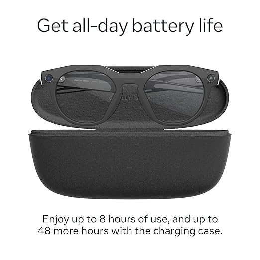 Oakley Meta HSTN, Black | Smart AI Glasses for Men, Women — Performance for Sports, Athletes — Camera, Audio, Video — 8 Hour Battery — 3K HD Resolution — Clear Lenses