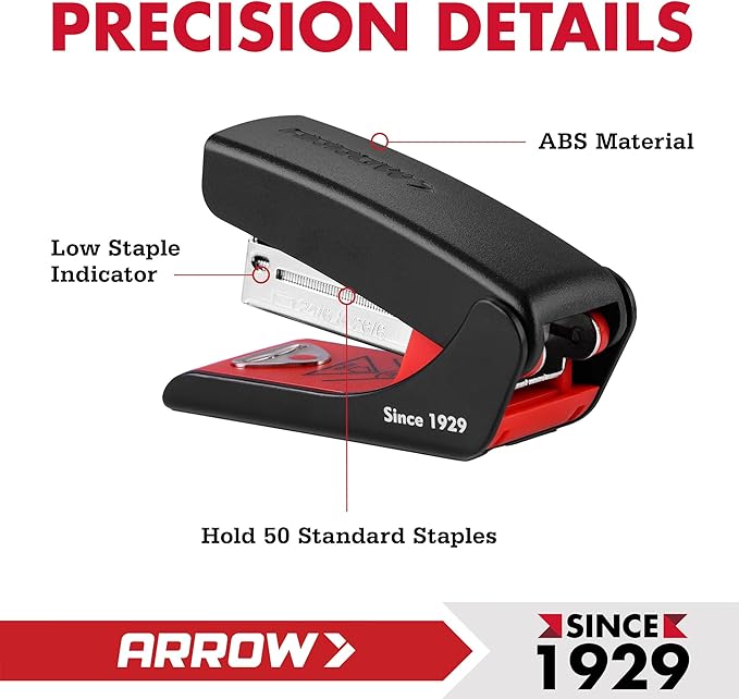 Arrow Mini Stapler with Staples, 16 Sheets Capacity, 2-Pack Small Stapler with Staple Remover and 2000 Count 26/6 Staples for Daily Office Use, School Tasks and Home Organization