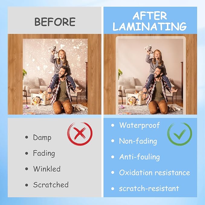 [3mil 200 Pack] InpourPack Laminating Pouches, 3 Mil Clear Thermal Laminating Pouches 9 x 11.5 Inch Laminating Sheets for Laminator, Holds 8.5 x 11 Inch Sheets