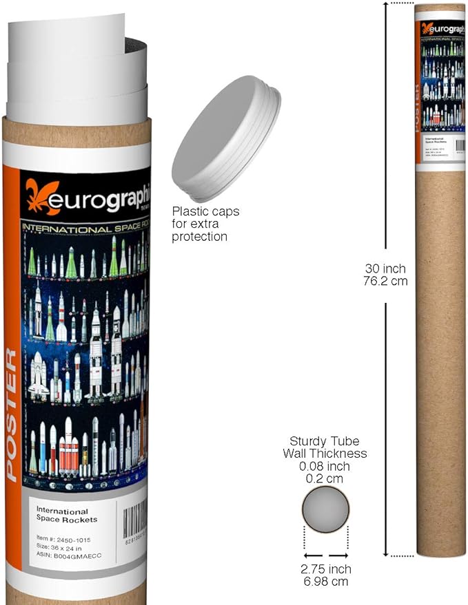 International Space Rockets, Poster 36 x 24 inch by Eurographics