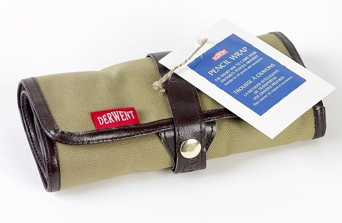 Derwent 700434 Pencil Case, Canvas Wrap Pencil Holder, Holds up to 30 Pencils and Supplies (2300671)