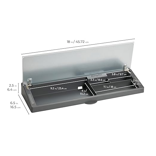 ECR4Kids MessageStor Keyboard Write and Store, Desk Organizer, Grey