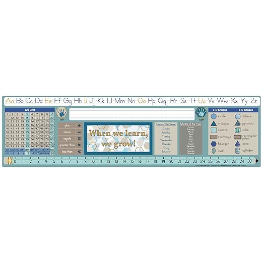 Really Good Stuff Cool and Calm Self-Adhesive Vinyl Desktop Helpers - Set of 24 - Primary