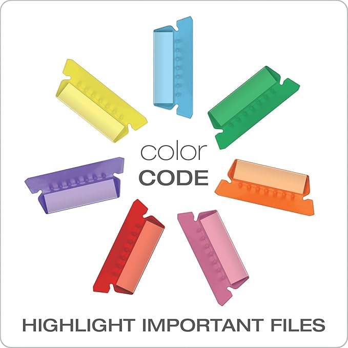 Pendaflex Hanging Folder Tabs, 2", Clear Blue, 25 Tabs and Inserts per Pack (42 BLU)