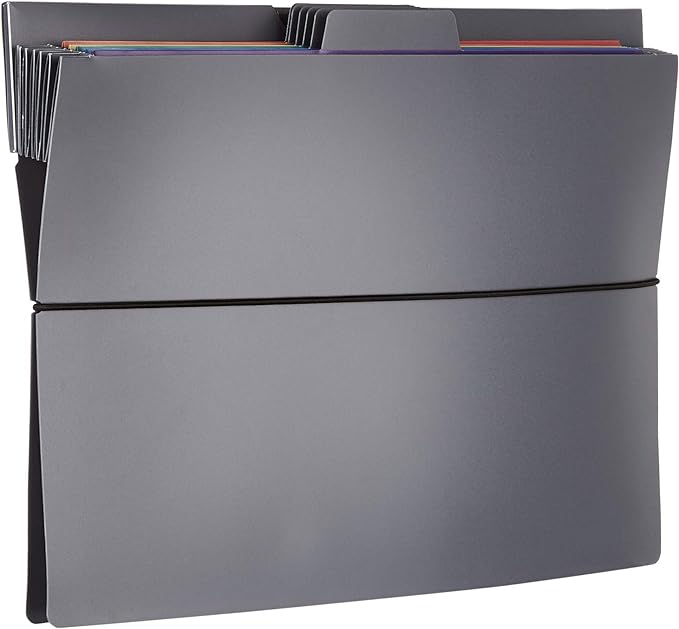 Amazon Basics 36-inch Hanging File Folders, Space Saving Multicolor Organization System with Pockets, Portable Letter Size Paper Storage for Home Office, School & Classroom