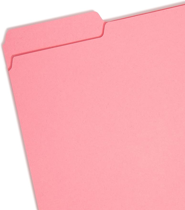 Smead Interior File Folder, 1/3-Cut Tab, Letter Size, Assorted Jewel-Tone Colors, 100 per Box, Expandable File Folders for Filing Cabinet