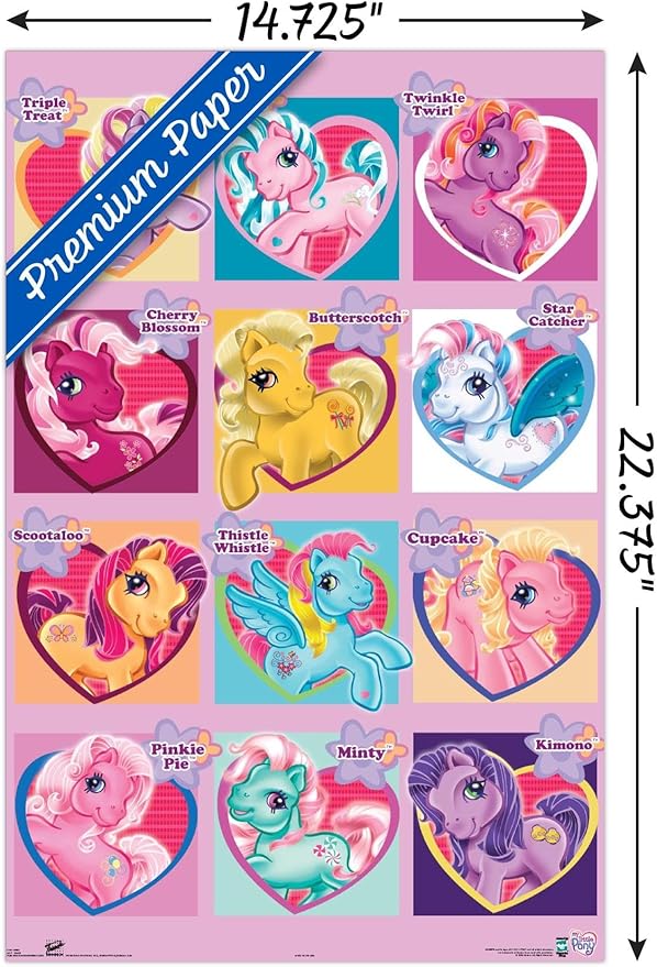 Trends International Hasbro My Little Pony - Chart Wall Poster, 14.725" x 22.375", Premium Unframed Version