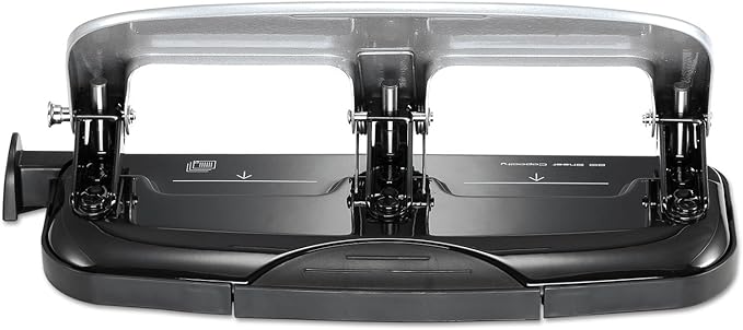 Bostitch Office EZ Squeeze 3-Hole Punch, 20 Sheet Capacity, Reduced Effort, No Jam Technology, Silver