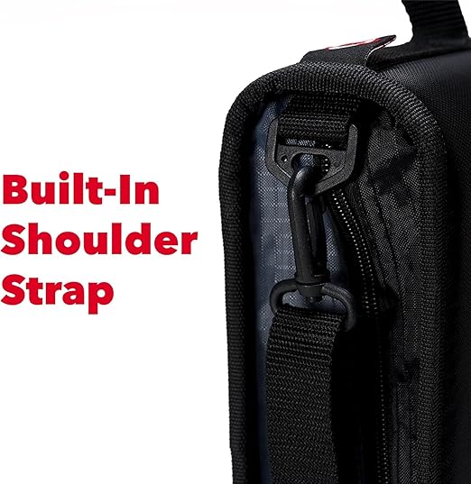 Case-it Binder, 3 Inch O-Rings, 600 Sheet Capacity | Mighty Zip Tab | 5 Color Tabs | Multiple Pockets | Shoulder Strap