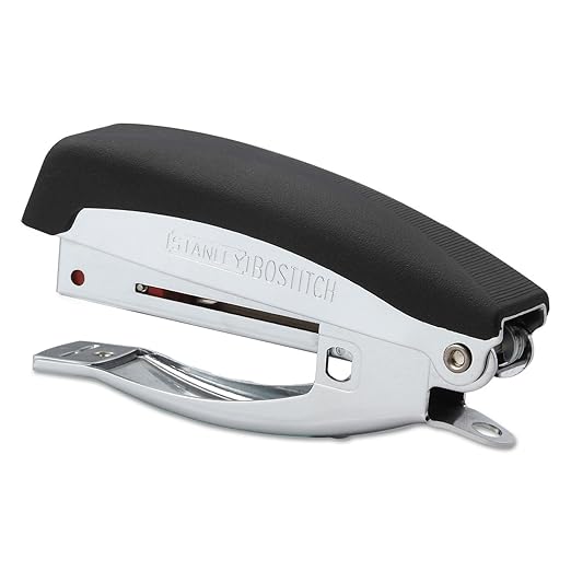 Bostitch Office Deluxe 20 Sheet Hand-Held Stapler with Anchor Hole, Chrome/Black (42100)
