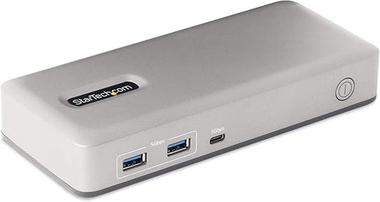 StarTech.com Dual-Monitor USB-C Docking Station, DisplayPort & HDMI or VGA, Multi Monitor Dock up to 4K 60Hz - USB 3.2/3.1 (5Gbps) Type-C Dock - 7X USB Hub, 85W PD, Windows & ChromeOS, TAA