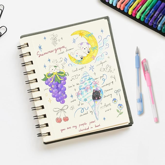 Gel Pens for Adult Coloring Books, 88 Colors Artist Glitter Gel Pens Colored 40% More Ink with 88 Matched Refills, Suitable for Drawing Note Taking Crafts Journaling Planner Scrapbook