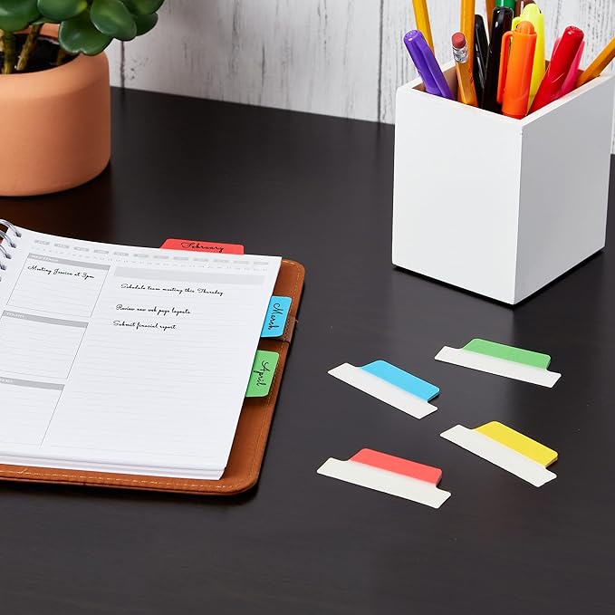 Avery Margin Ultra Tabs, 2.5" x 1", 2-Side Writable, Assorted Colors, 24 Repositionable Page Tabs Per Pack, 72 Total (3-Pack of 74768)